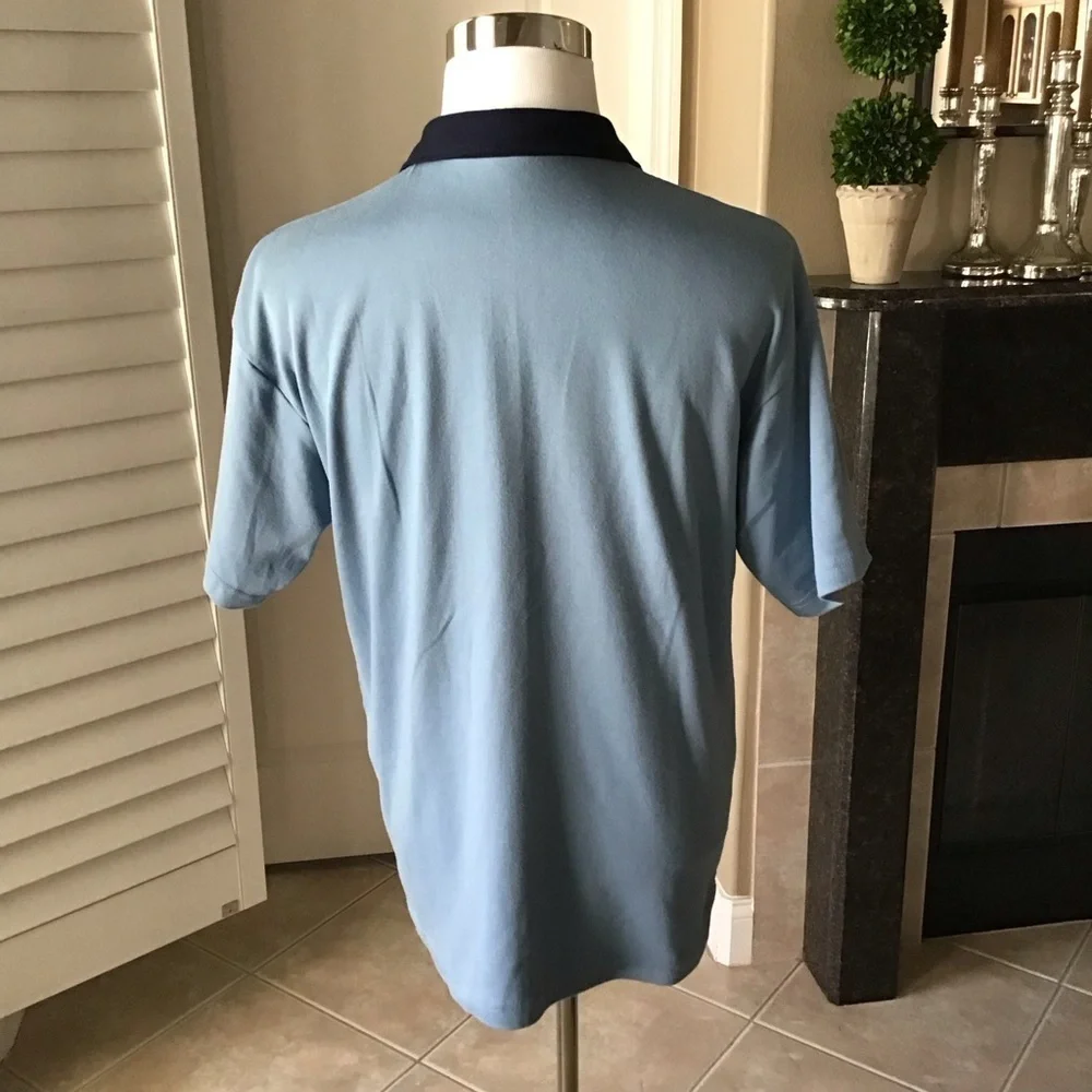 Ralph Lauren Polo Sport Shirt Men’s Large Vintage Blue All Cotton Soft Knit